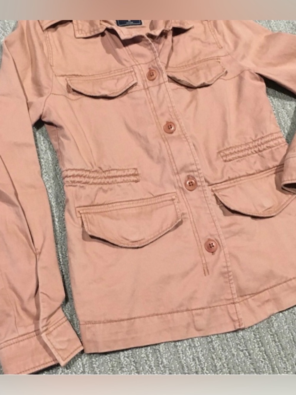 Y2K Abercrombie & Fitch Dusty Rose Utility Jacket